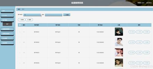 基于Java Vue的计算机毕设 动漫推荐系统的系统集成设计与实现